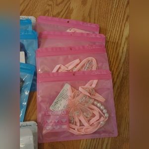 Faux pearl string panties